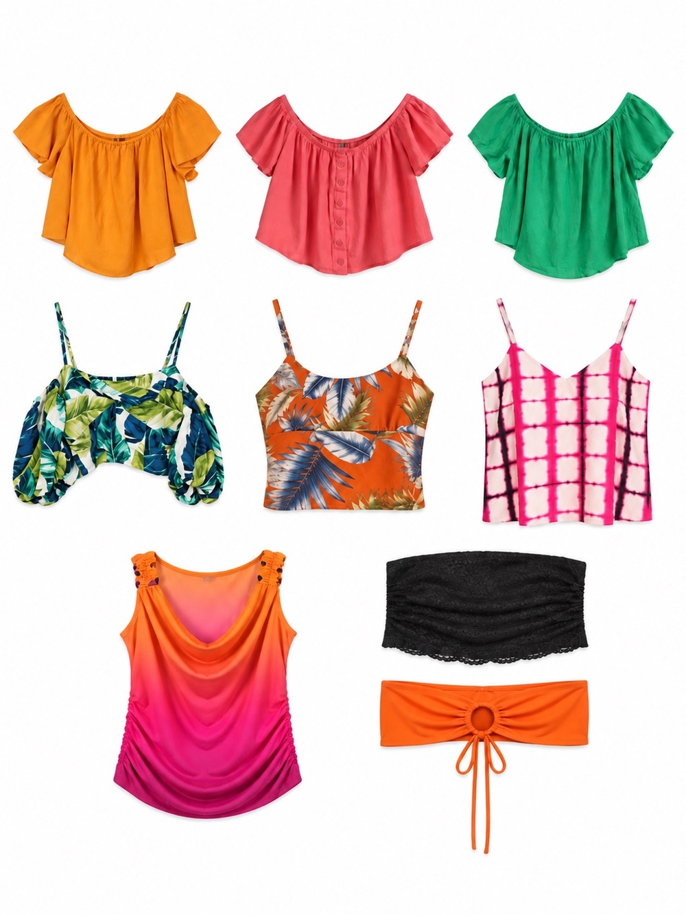 9 Piece Size Small Vacation🌴 Tank Top Bundle – GUC/EUC Forever21 Shelly CK